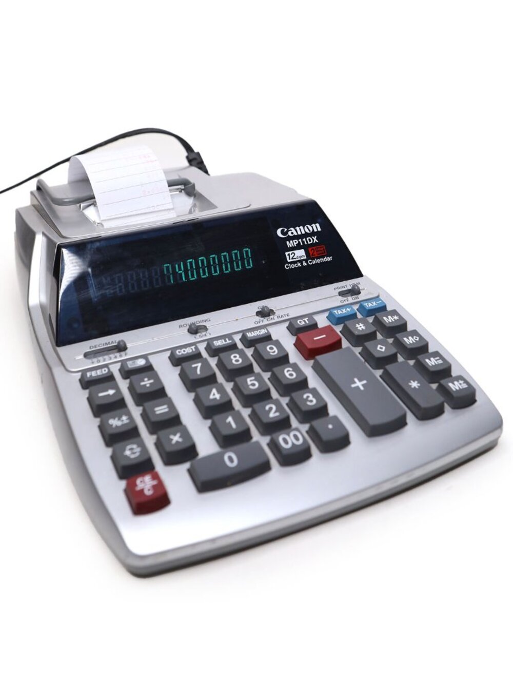Canon MP11DX Printing Calculator 12 Digit Two Color Paper Tape Adding Machine